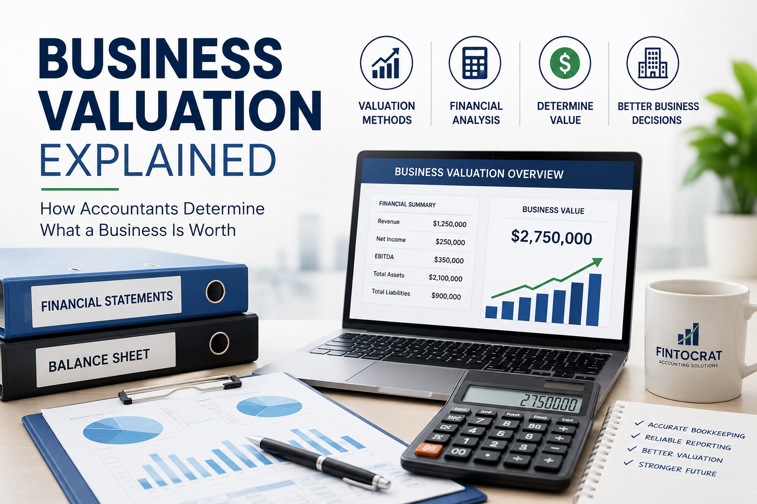 Business valuation explained with finance tools
